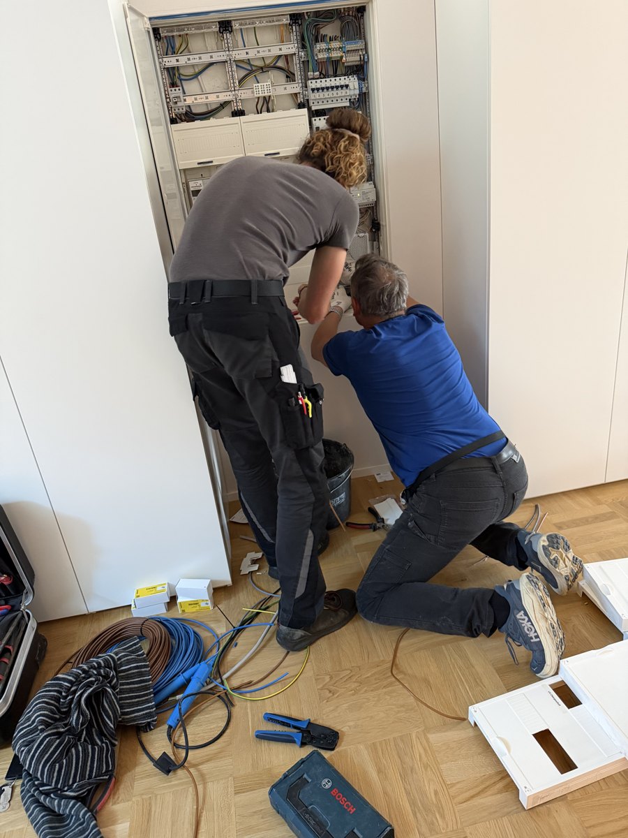Arbeiten an einer Elektroinstallation